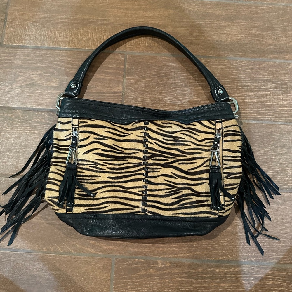 B. Makowsky Tiger Print Purse